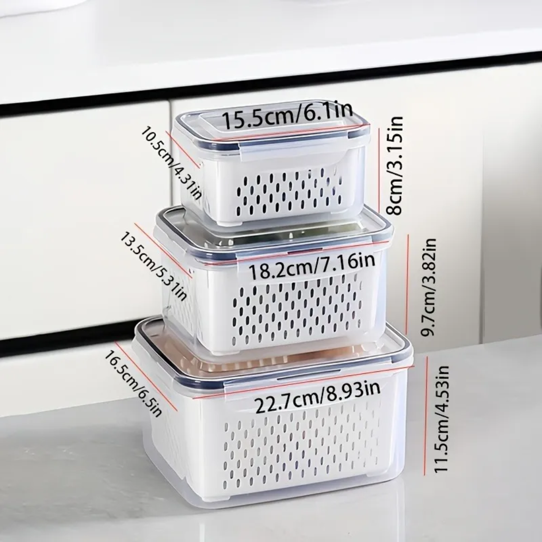 Nuevo Set De 9 Recipientes Plásticos Para Guardar Alimentos