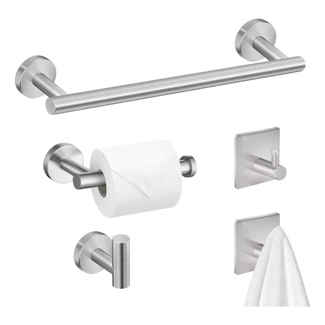 Set Juego De Baño 8 Piezas Bambú Lavado Y Almacenamiento